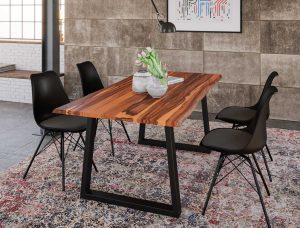 Tischgruppe kaufen: Als Komplettset oder Tisch und Stühle separat? 2 Cognacfarbener Esstisch mit Stühlen