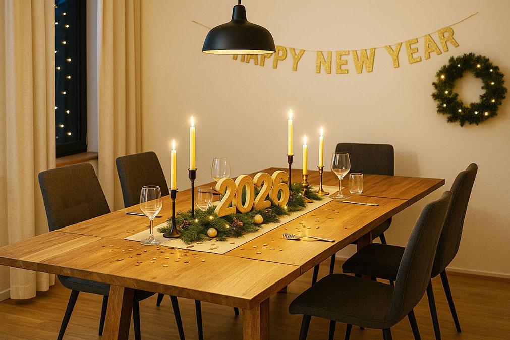 Den Esstisch an Silvester und Feiertagen stilvoll in Szene setzen