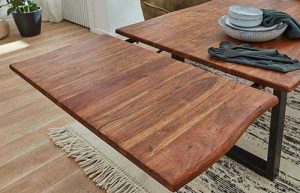 12 Merkmale für einen guten Baumkantentisch 4 Ansteckplatten machen flexibel